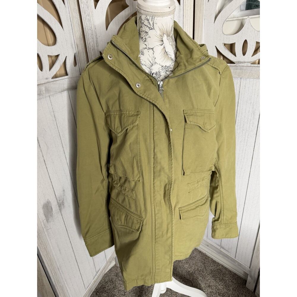 Rag & Bone Unisex Green Collared Utility Jacket Outerwear Hooded Size Medium